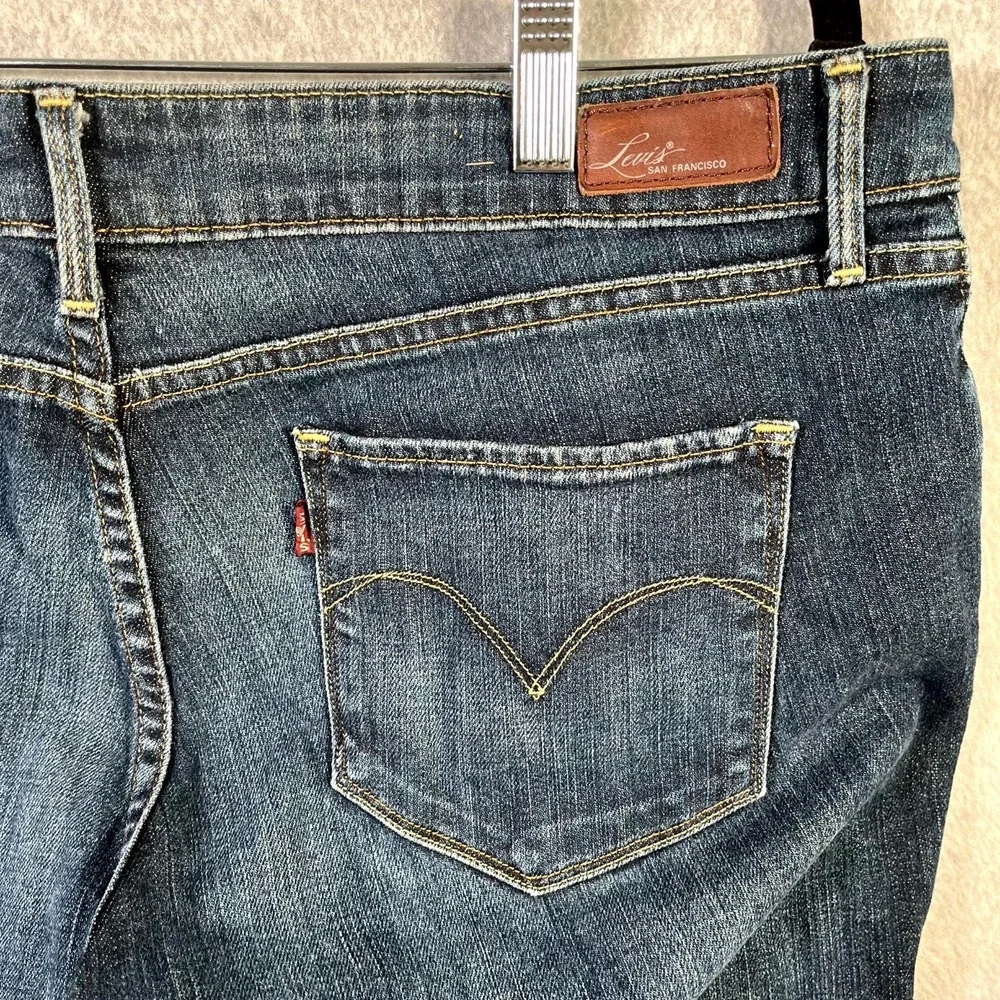 Levi's Jeans Mens 34x32 Blue Denim Medium Wash Bold Curve Skinny Bootcut Leg Vtg